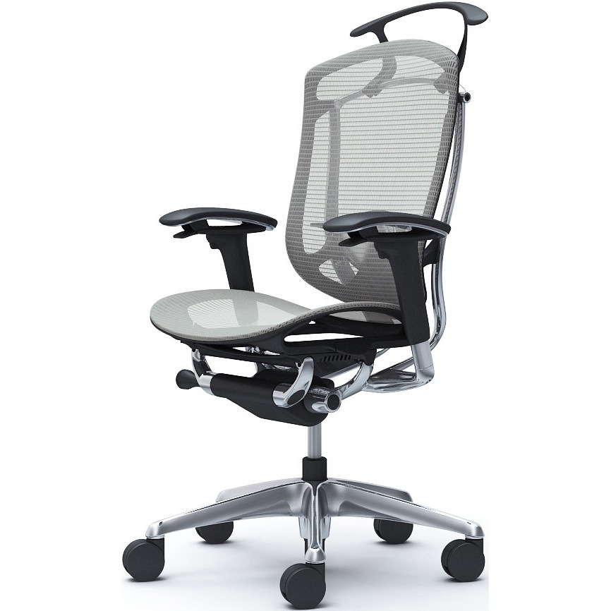 CC82XS FPG3 コンテッサセコンダ、可動肘、ハイバック、座メッシュ、ハンガー付、ランバー付、ブラックB、ポリッシュ、脚ポリッシュ、ウレタン 1脚 オカムラ(岡村製作所) 【通販モノタロウ】
