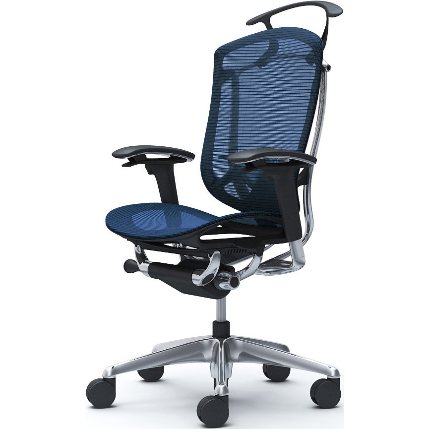 CC82XS FPG4 コンテッサセコンダ、可動肘、ハイバック、座メッシュ、ハンガー付、ランバー付、ブラックB、ポリッシュ、脚ポリッシュ、ウレタン 1脚 オカムラ(岡村製作所) 【通販モノタロウ】