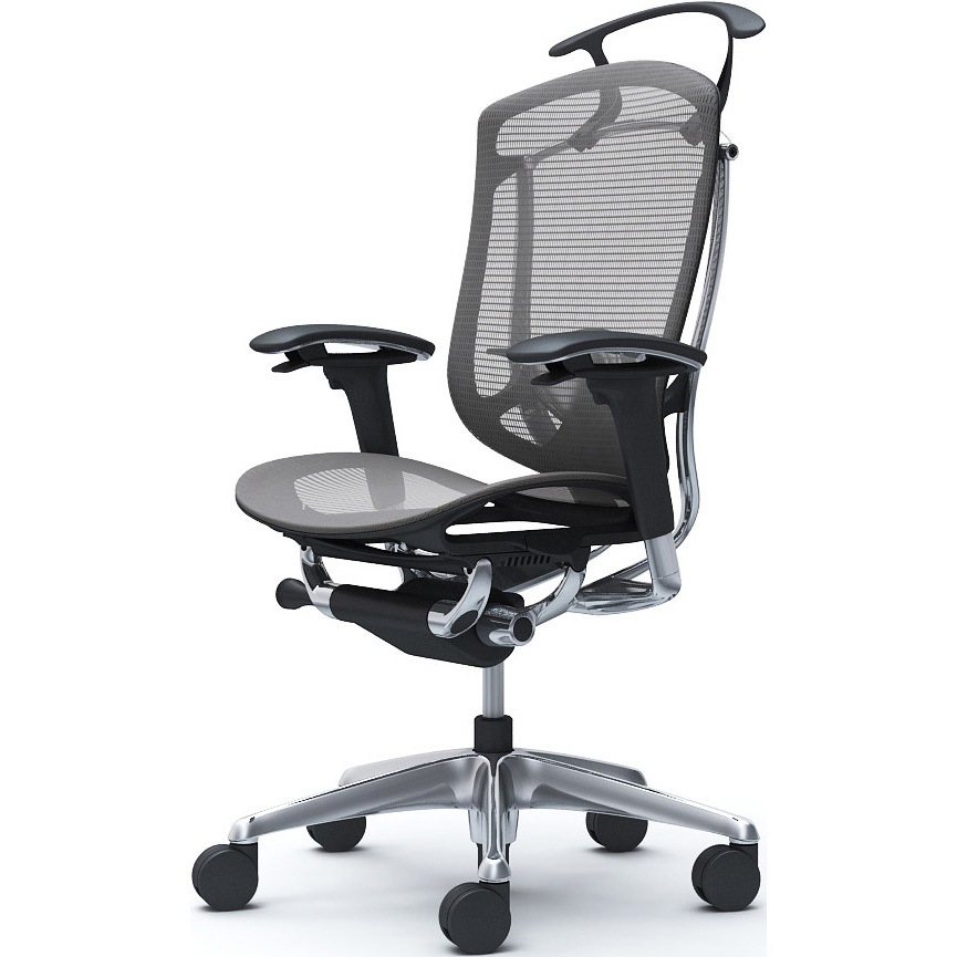 CC82XS FPH2 コンテッサセコンダ、可動肘、ハイバック、座メッシュ、ハンガー付、ランバー付、ブラックB、ポリッシュ、脚ポリッシュ、ウレタン 1脚 オカムラ(岡村製作所) 【通販モノタロウ】 109,900円