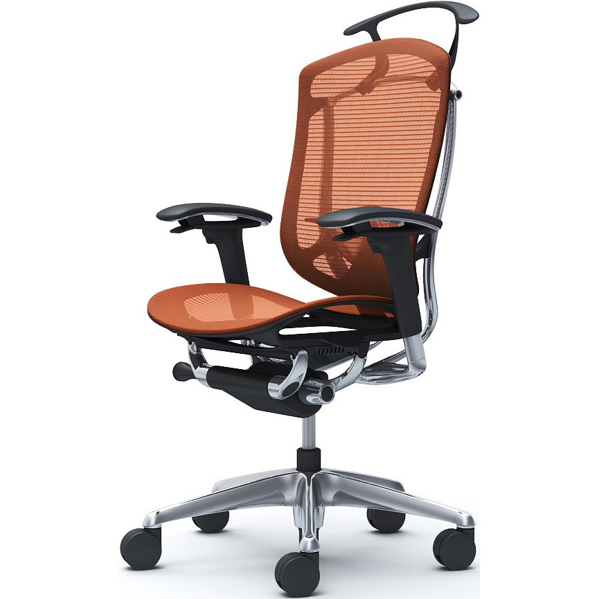 CC82XS FPH8 コンテッサセコンダ、可動肘、ハイバック、座メッシュ、ハンガー付、ランバー付、ブラックB、ポリッシュ、脚ポリッシュ、ウレタン 1脚 オカムラ(岡村製作所) 【通販モノタロウ】