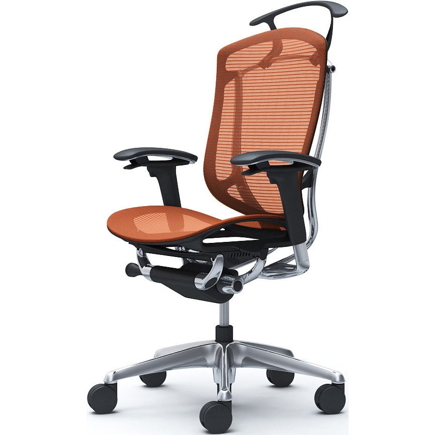 CC82XR FPH8 コンテッサセコンダ、可動肘、ハイバック、座メッシュ、ハンガー付、ランバー無、ブラックB、ポリッシュ、脚ポリッシュ、ウレタン 1脚 オカムラ(岡村製作所) 【通販モノタロウ】 109,890円