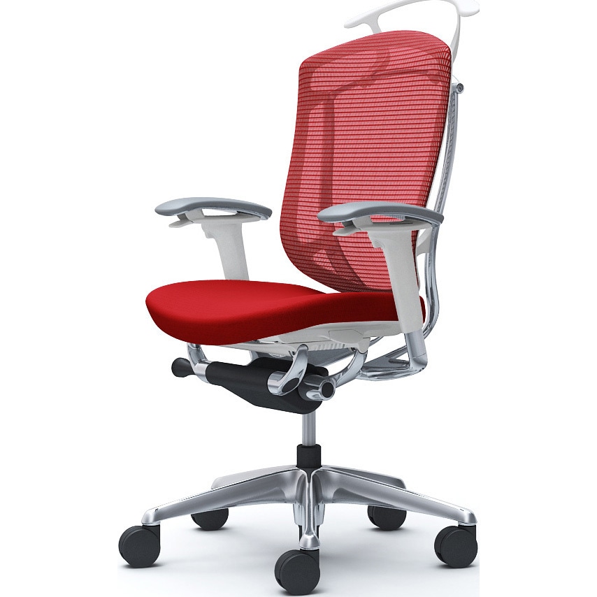 CC84XW FPC9 コンテッサセコンダ、可動肘、ハイバック、座クッション、ハンガー付、ランバー無、ホワイトB、ポリッシュ、脚ポリッシュ、ウレタン 1脚 オカムラ(岡村製作所) 【通販モノタロウ】 109,890円