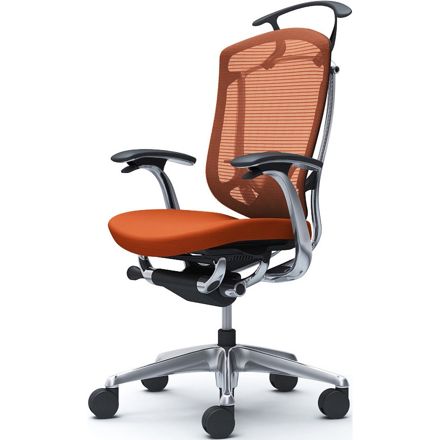 CC44BS FPD8 コンテッサセコンダ，固定肘，座クッション，ハイバック5本脚，ポリッシュ，ブラック，ランバー付ハンガー付 1脚 オカムラ(岡村製作所) 【通販モノタロウ】 109,890円