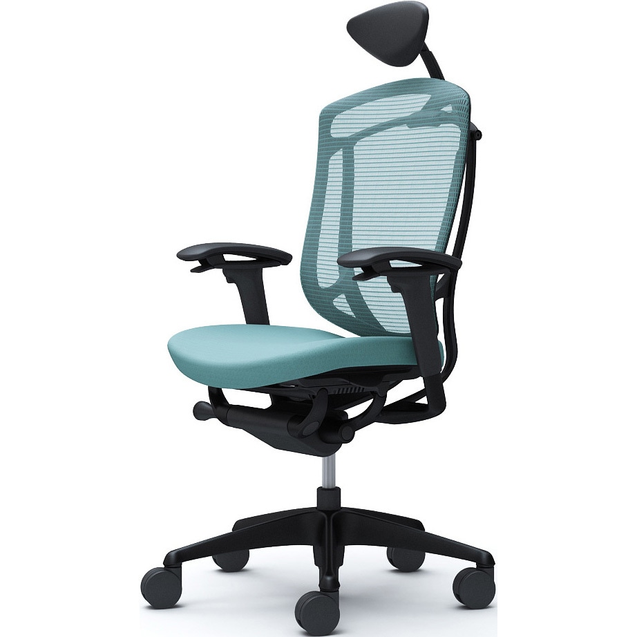 CC8CZR FPC6 コンテッサセコンダ、可動肘、可動ヘッド、座クッション、ハンガー無、ランバー無、ブラックB、ブラック、脚ブラック、ウレタン 1脚 オカムラ(岡村製作所) 【通販モノタロウ】