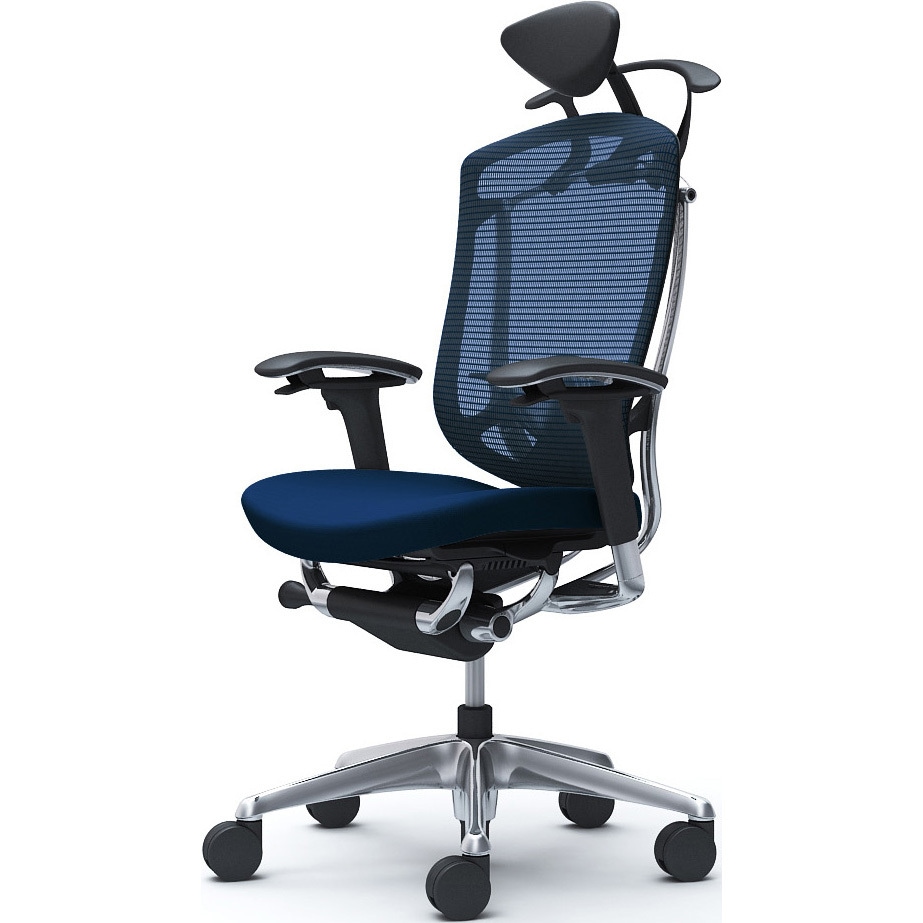 CC8DXS FPC4 コンテッサセコンダ、可動肘、可動ヘッド、座クッション、ハンガー付、ランバー付、ブラックB、ポリッシュ、脚ポリッシュ、ウレタン 1脚 オカムラ(岡村製作所) 【通販モノタロウ】