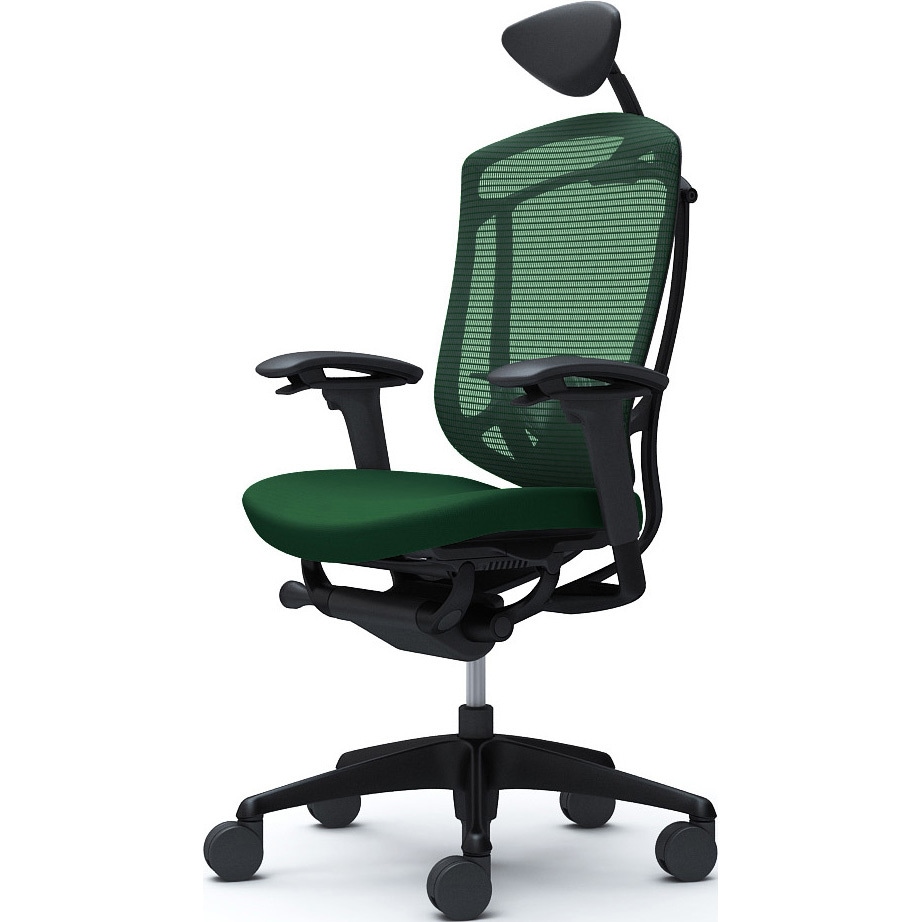 CC8CZS FPD5 コンテッサセコンダ、可動肘、可動ヘッド、座クッション、ハンガー無、ランバー付、ブラックB、ブラック、脚ブラック、ウレタン 1脚 オカムラ(岡村製作所) 【通販モノタロウ】