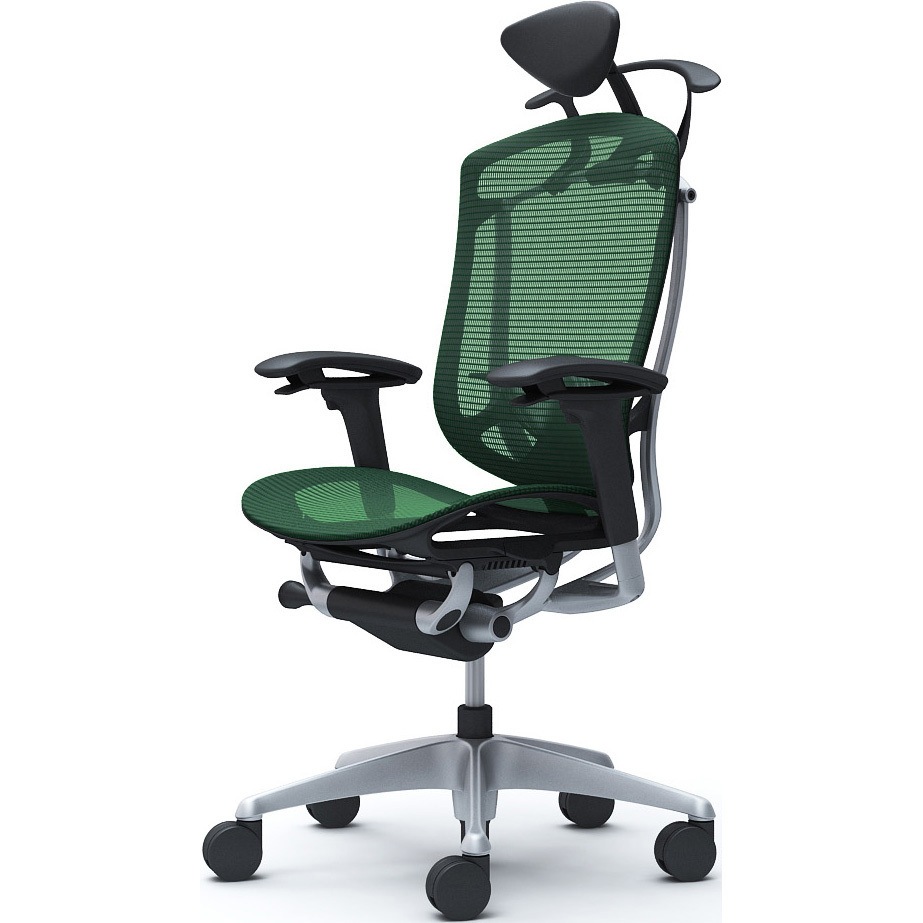 CC8BYS FPH5 コンテッサセコンダ、可動肘、可動ヘッド、座メッシュ、ハンガー付、ランバー付、ブラックB、シルバー、脚シルバー、ウレタン 1脚 オカムラ(岡村製作所) 【通販モノタロウ】