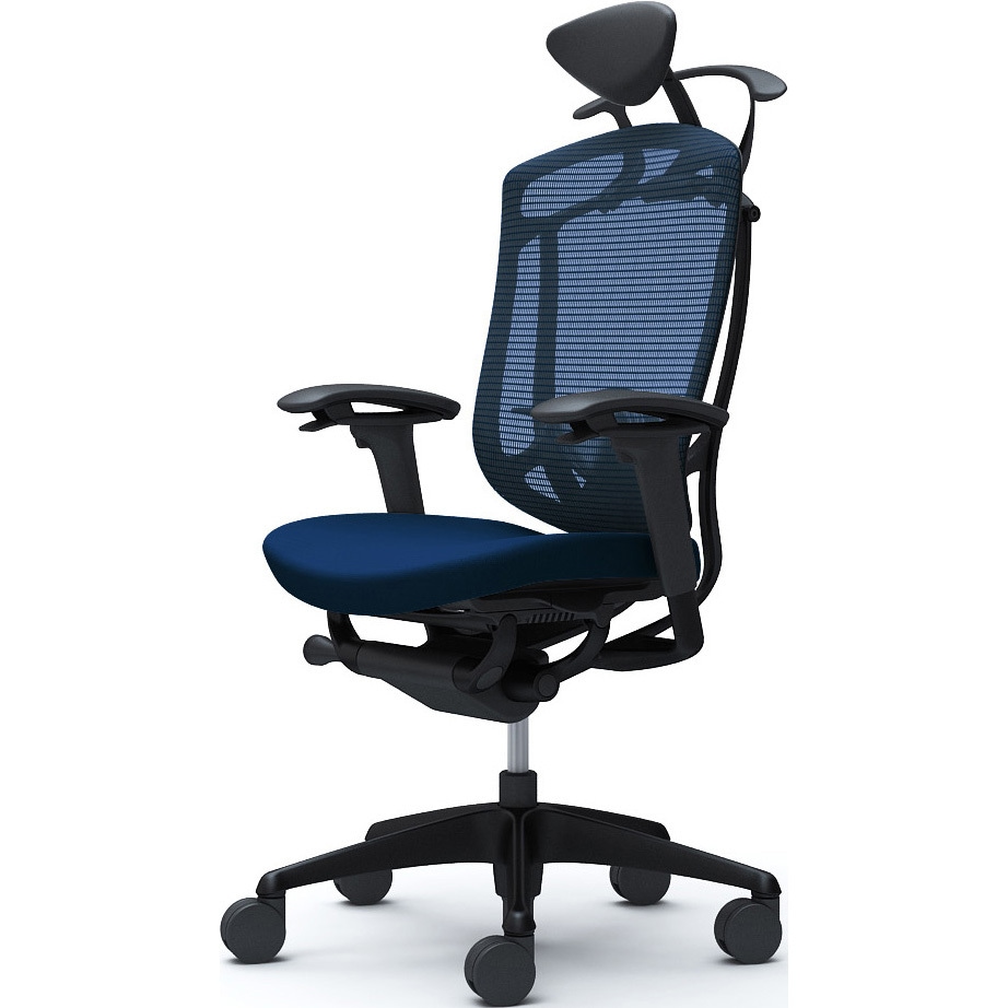 CC8DZS FPC4 コンテッサセコンダ、可動肘、可動ヘッド、座クッション、ハンガー付、ランバー付、ブラックB、ブラック、脚ブラック、ウレタン 1脚 オカムラ(岡村製作所) 【通販モノタロウ】