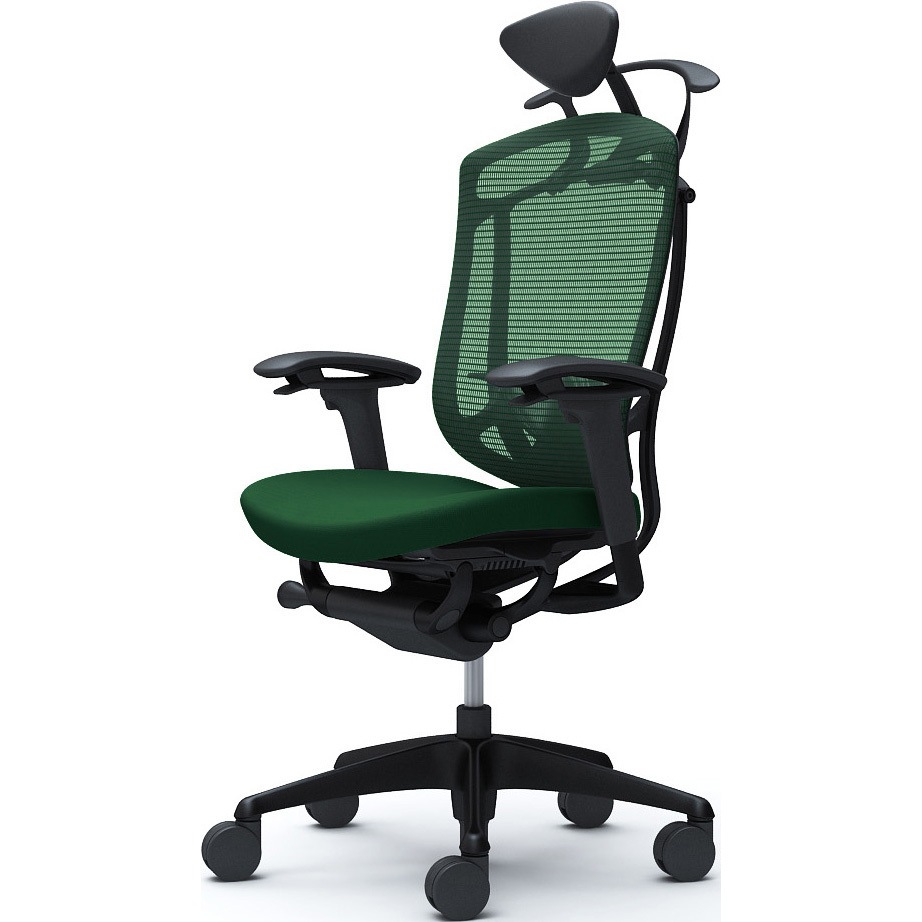 CC8DZS FPD5 コンテッサセコンダ、可動肘、可動ヘッド、座クッション、ハンガー付、ランバー付、ブラックB、ブラック、脚ブラック、ウレタン 1脚 オカムラ(岡村製作所) 【通販モノタロウ】