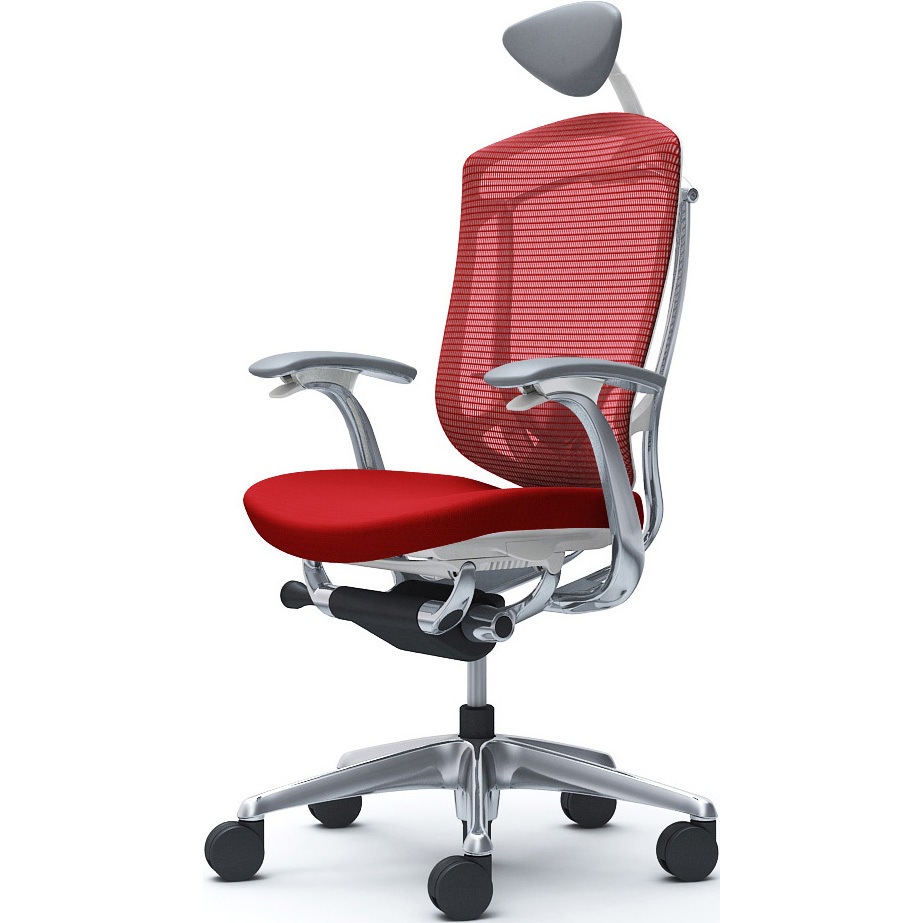 CC4CBZ FPC9 コンテッサセコンダ，固定肘，座クッション，小型ヘッド5本脚，ポリッシュ，ホワイト，ランバー付ハンガー無 1脚 オカムラ(岡村製作所) 【通販モノタロウ】