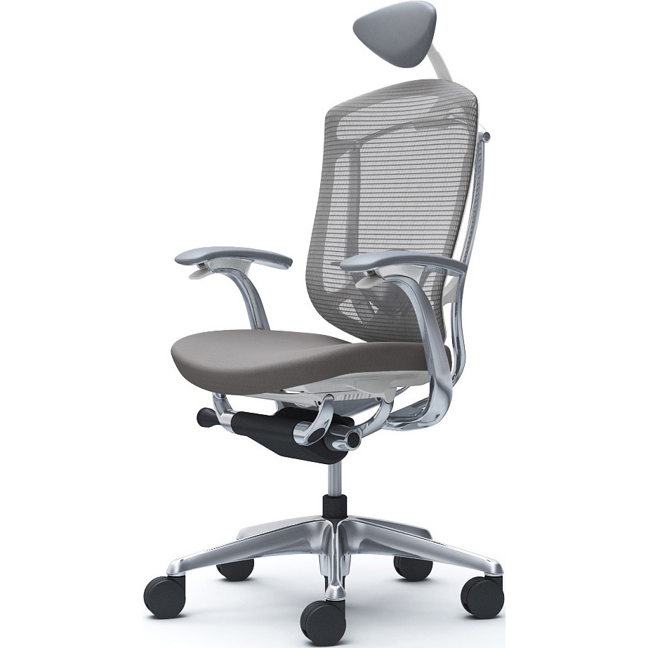 CC4CBZ FPD2 コンテッサセコンダ，固定肘，座クッション，小型ヘッド5本脚，ポリッシュ，ホワイト，ランバー付ハンガー無 1脚 オカムラ(岡村製作所) 【通販モノタロウ】 109,890円