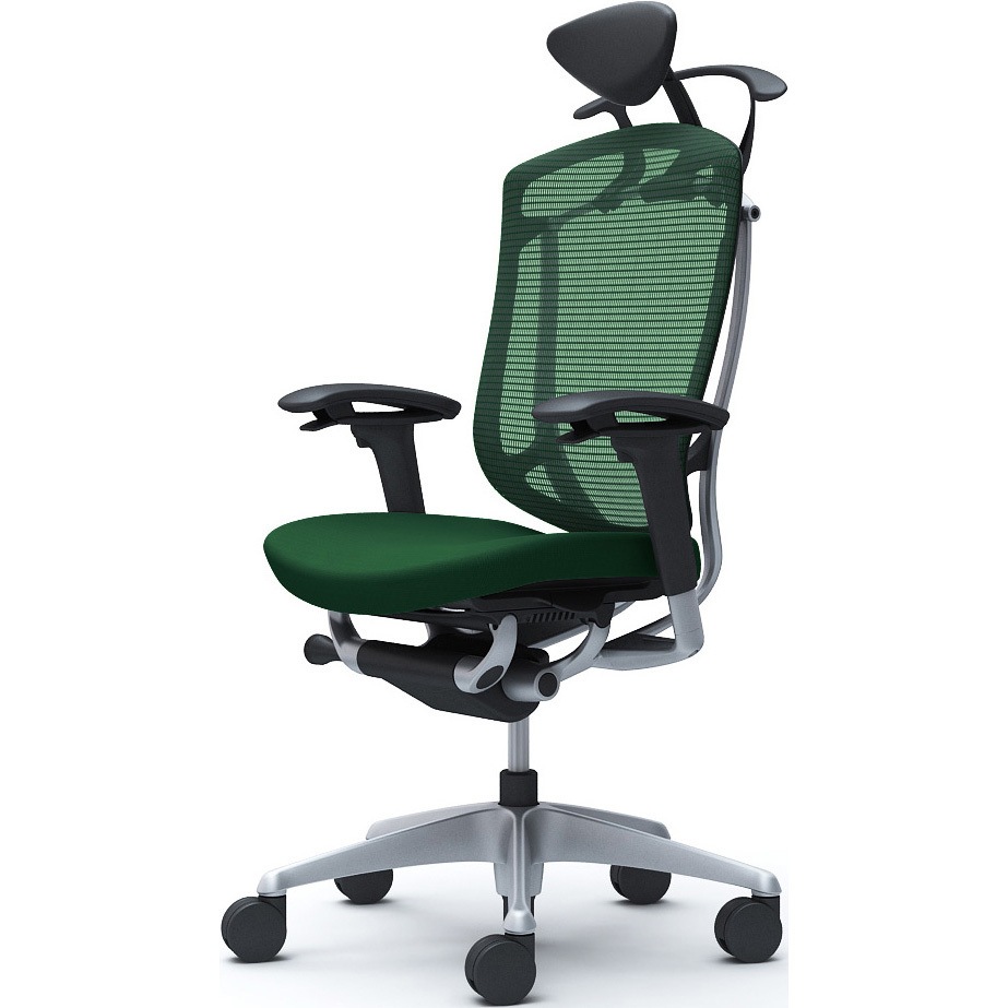 CC8DYR FPD5 コンテッサセコンダ、可動肘、可動ヘッド、座クッション、ハンガー付、ランバー無、ブラックB、シルバー、脚シルバー、ウレタン 1脚 オカムラ(岡村製作所) 【通販モノタロウ】 109,900円