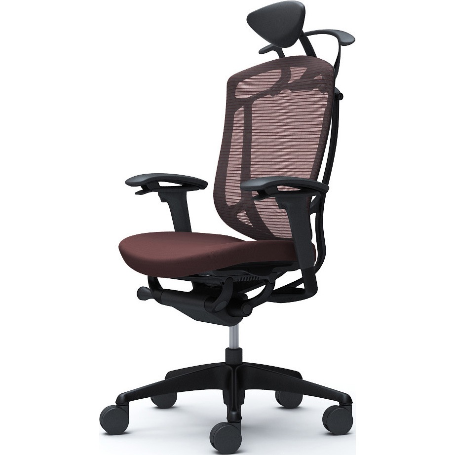 CC8DZR FPC8 コンテッサセコンダ、可動肘、可動ヘッド、座クッション、ハンガー付、ランバー無、ブラックB、ブラック、脚ブラック、ウレタン 1脚 オカムラ(岡村製作所) 【通販モノタロウ】