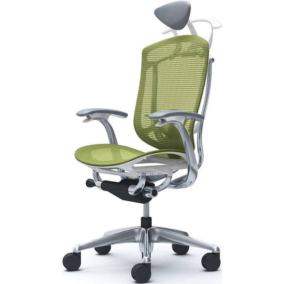 CC4BBZ FPG5 コンテッサセコンダ，固定肘，座メッシュ，小型ヘッド5本脚，ポリッシュ，ホワイト，ランバー付ハンガー付 1脚 オカムラ(岡村製作所) 【通販モノタロウ】 109,900円