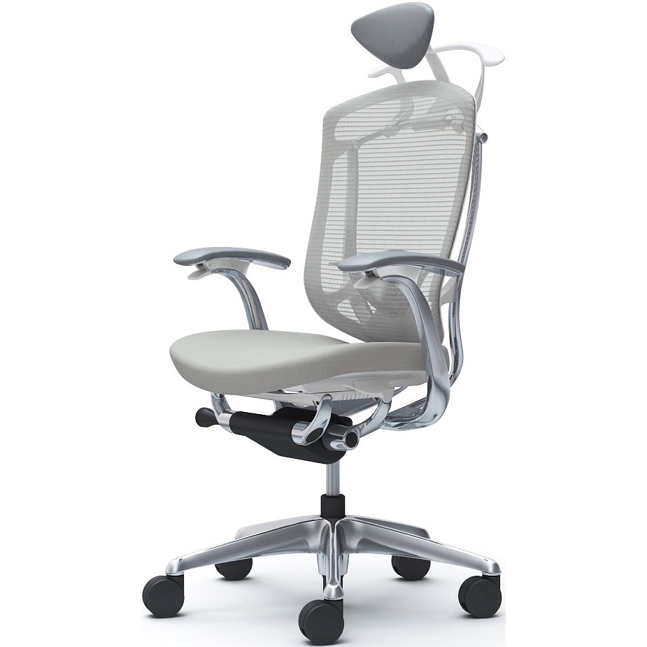 CC4DBZ FPC3 コンテッサセコンダ，固定肘，座クッション，小型ヘッド5本脚，ポリッシュ，ホワイト，ランバー付ハンガー付 1脚 オカムラ(岡村製作所) 【通販モノタロウ】 219,800円