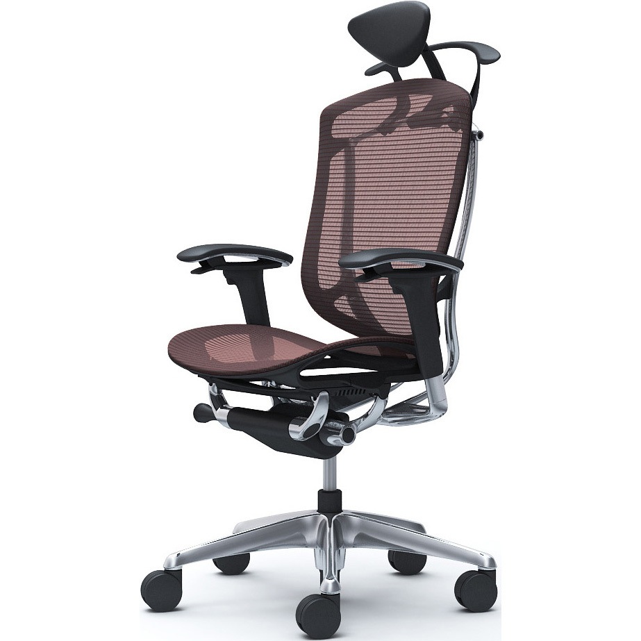 CC8BXR FPG8 コンテッサセコンダ、可動肘、可動ヘッド、座メッシュ、ハンガー付、ランバー無、ブラックB、ポリッシュ、脚ポリッシュ、ウレタン 1脚 オカムラ(岡村製作所) 【通販モノタロウ】