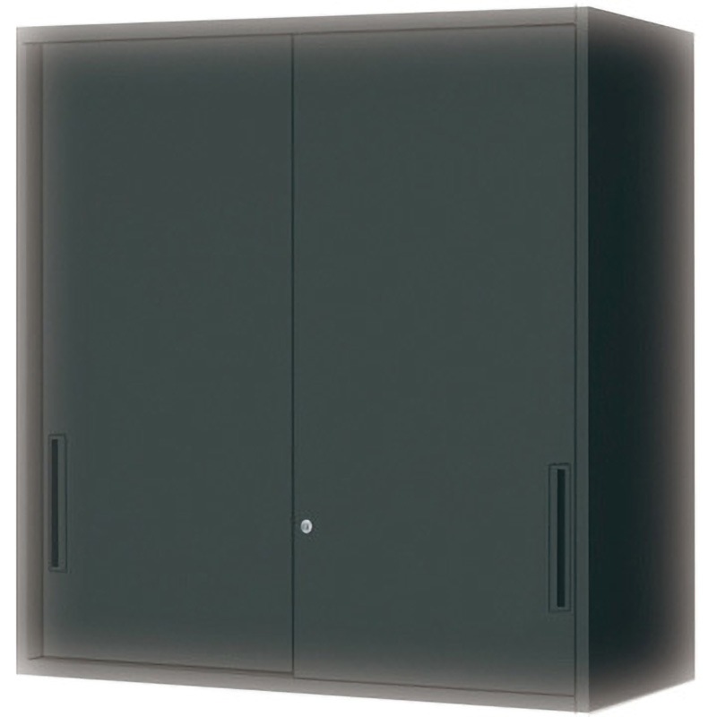 BWU-HU249E6A システム収納 エディア 2枚引き違い戸(配送・組立サービス付き) コクヨ 組立・設置・取付 W900×D450ブラックタイプ   BWU-HU249E6A