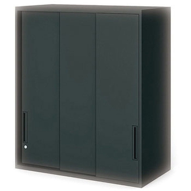 BWU-HU359E6A システム収納 エディア 3枚引き違い戸(配送・組立サービス付き) コクヨ 組立・設置・取付 W900×D450ブラックタイプ   BWU-HU359E6A