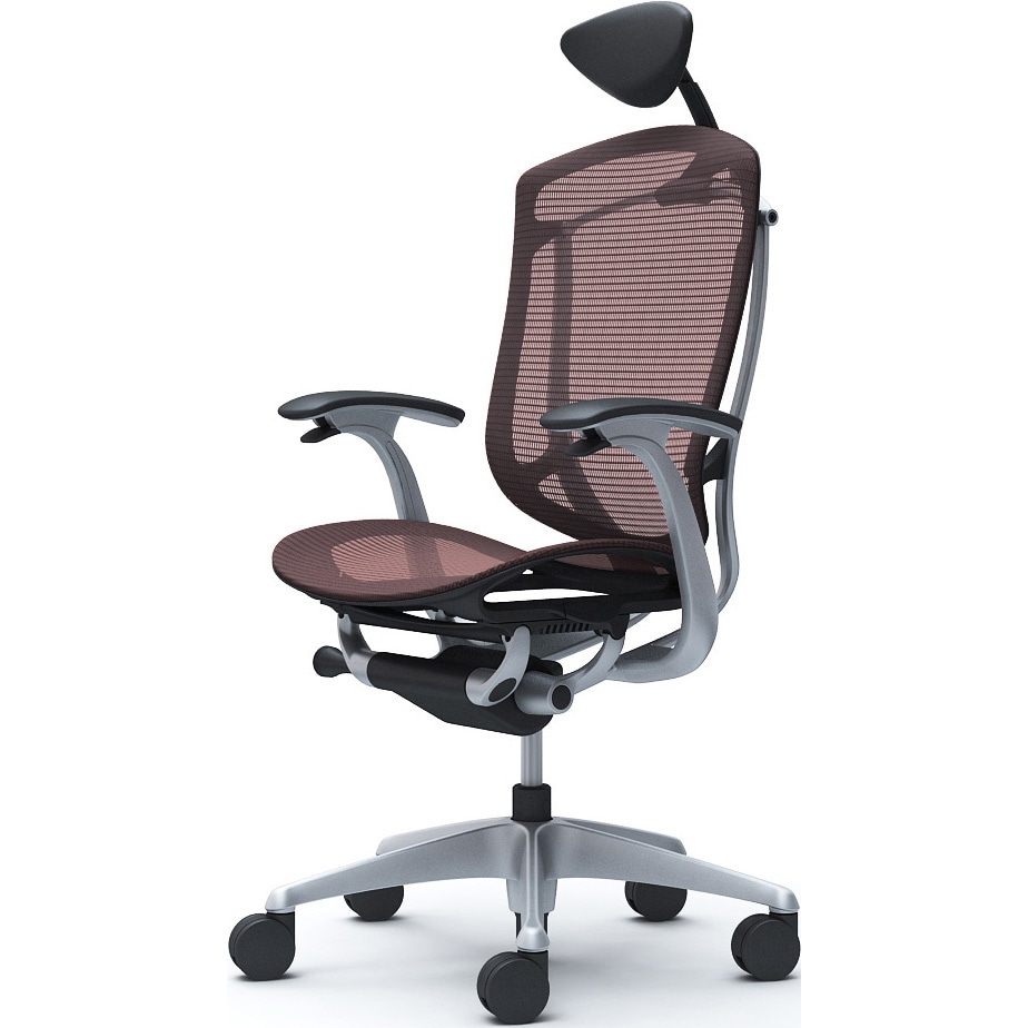 CC4AYR FPG8 コンテッサセコンダ、固定肘、可動ヘッド、座メッシュ、ハンガー無、ランバー無、ブラックB、シルバー、脚シルバー、ウレタン 1脚 オカムラ(岡村製作所) 【通販モノタロウ】 98,890円