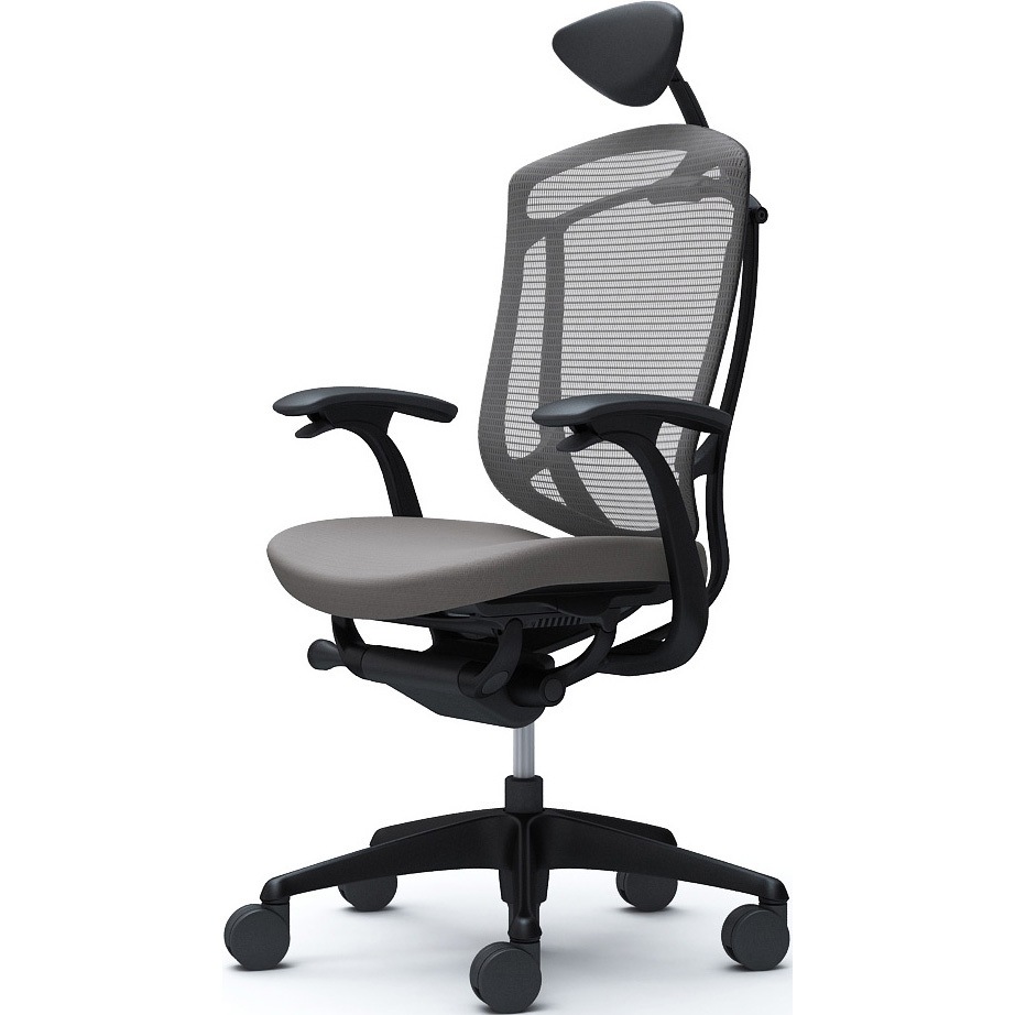 CC4CZR FPD2 コンテッサセコンダ、固定肘、可動ヘッド、座クッション、ハンガー無、ランバー無、ブラックB、ブラック、脚ブラック、ウレタン 1脚 オカムラ(岡村製作所) 【通販モノタロウ】 98,890円