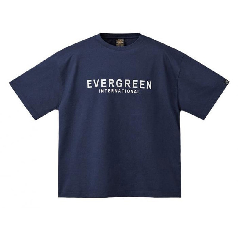 ネイビー E.G.ボクシーシルエットTシャツ L EverGreen INTERNATIONAL
