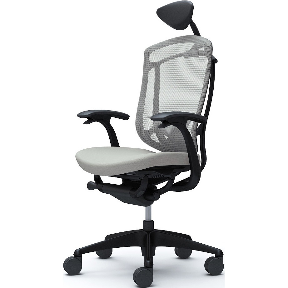 CC4CZS FPC3 コンテッサセコンダ、固定肘、可動ヘッド、座クッション、ハンガー無、ランバー付、ブラックB、ブラック、脚ブラック、ウレタン 1脚 オカムラ(岡村製作所) 【通販モノタロウ】