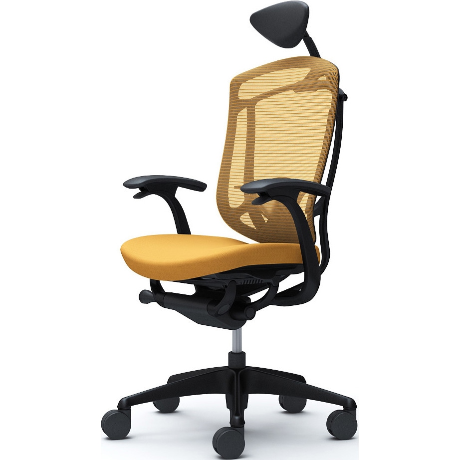 CC4CZS FPD9 コンテッサセコンダ、固定肘、可動ヘッド、座クッション、ハンガー無、ランバー付、ブラックB、ブラック、脚ブラック、ウレタン 1脚 オカムラ(岡村製作所) 【通販モノタロウ】