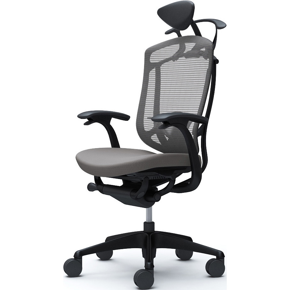 CC4DZS FPD2 コンテッサセコンダ、固定肘、可動ヘッド、座クッション、ハンガー付、ランバー付、ブラックB、ブラック、脚ブラック、ウレタン 1脚 オカムラ(岡村製作所) 【通販モノタロウ】 219,800円