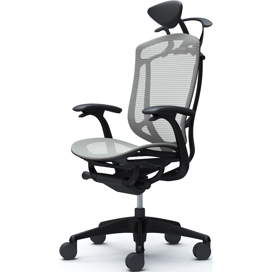 CC4BZR FPG3 コンテッサセコンダ、固定肘、可動ヘッド、座メッシュ、ハンガー付、ランバー無、ブラックB、ブラック、脚ブラック、ウレタン 1脚 オカムラ(岡村製作所) 【通販モノタロウ】