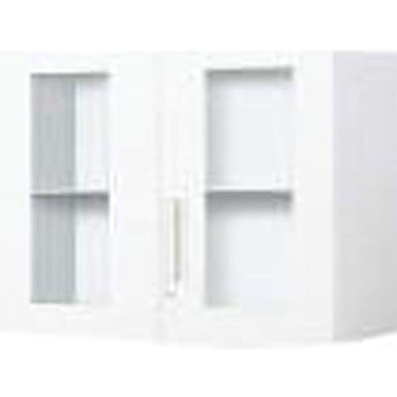 BWU-SGU39SAW システム収納 エディア ガラス両開き扉(配送・組立サービス付き) コクヨ 棚段数(段)2 高さ702mm幅900mm奥行450mm  BWU-SGU39SAW