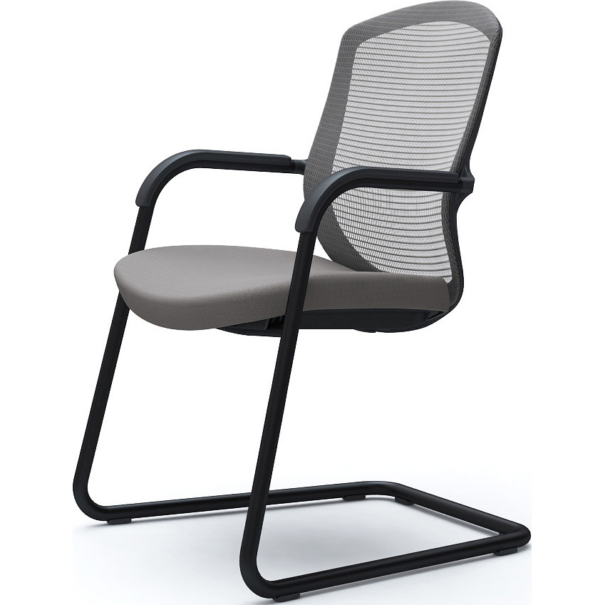 CC74MR FPD2 コンテッサセコンダ ゲストチェア，カンチ脚，ブラック塗装脚，ブラックボディ 1脚 オカムラ(岡村製作所) 【通販モノタロウ】