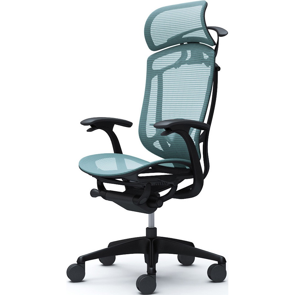 CC46ZS FPG6 コンテッサセコンダ、固定肘、固定ヘッド、座メッシュ、ハンガー付、ランバー付、ブラックB、ブラック、脚ブラック、ウレタン 1脚 オカムラ(岡村製作所) 【通販モノタロウ】