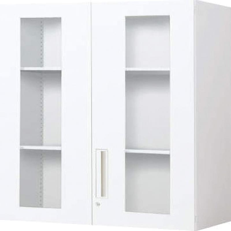 BWU-SGU49DSAW システム収納 エディア ガラス両開き扉(配送・組立サービス付き) コクヨ 棚段数(段)3 高さ915mm幅900mm奥行500mm  BWU-SGU49DSAW