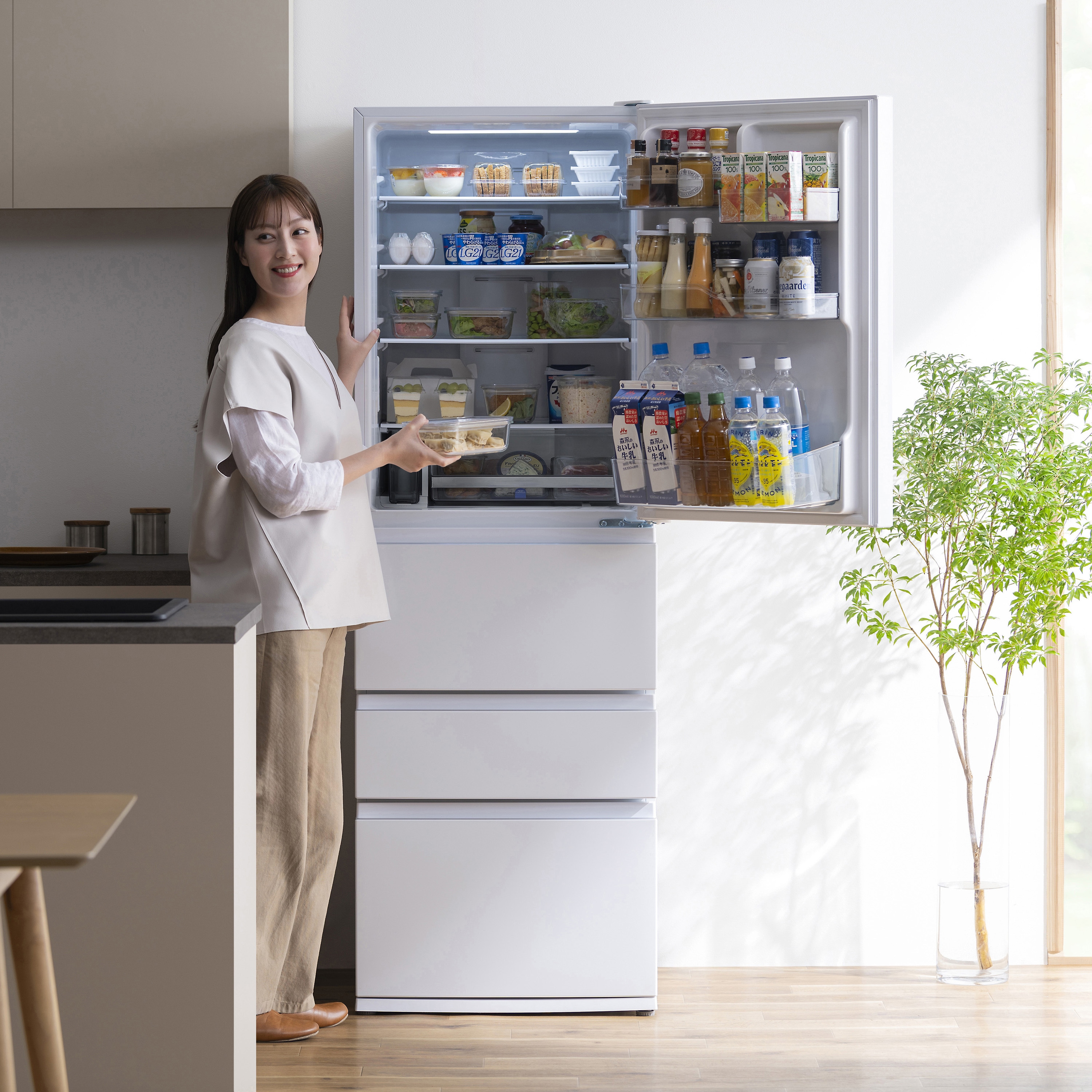 IRSN-I37A-W 冷凍冷蔵庫 370L 自動製氷機能付 アイリスオーヤマ ファン