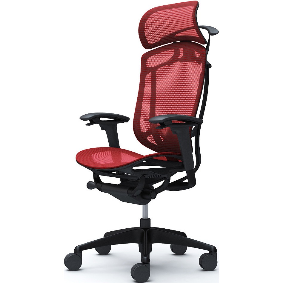 CC86ZS FPG9 コンテッサセコンダ、可動肘、固定ヘッド、座メッシュ、ハンガー付、ランバー付、ブラックB、ブラック、脚ブラック、ウレタン 1脚 オカムラ(岡村製作所) 【通販モノタロウ】