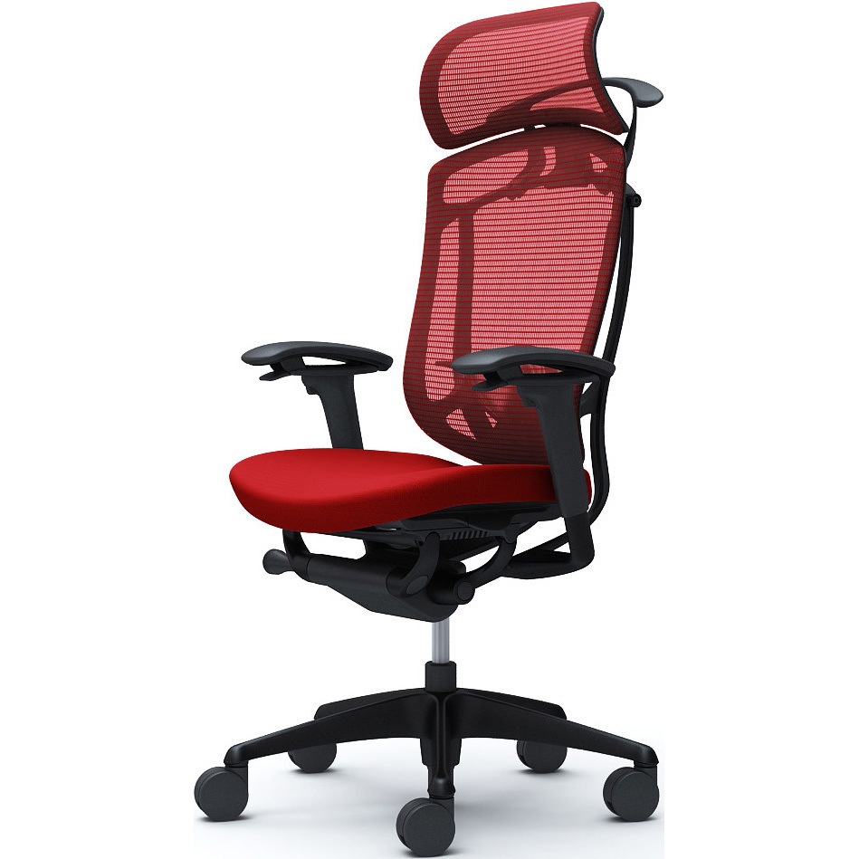 CC88ZS FPC9 コンテッサセコンダ、可動肘、固定ヘッド、座クッション、ハンガー付、ランバー付、ブラックB、ブラック、脚ブラック、ウレタン 1脚 オカムラ(岡村製作所) 【通販モノタロウ】