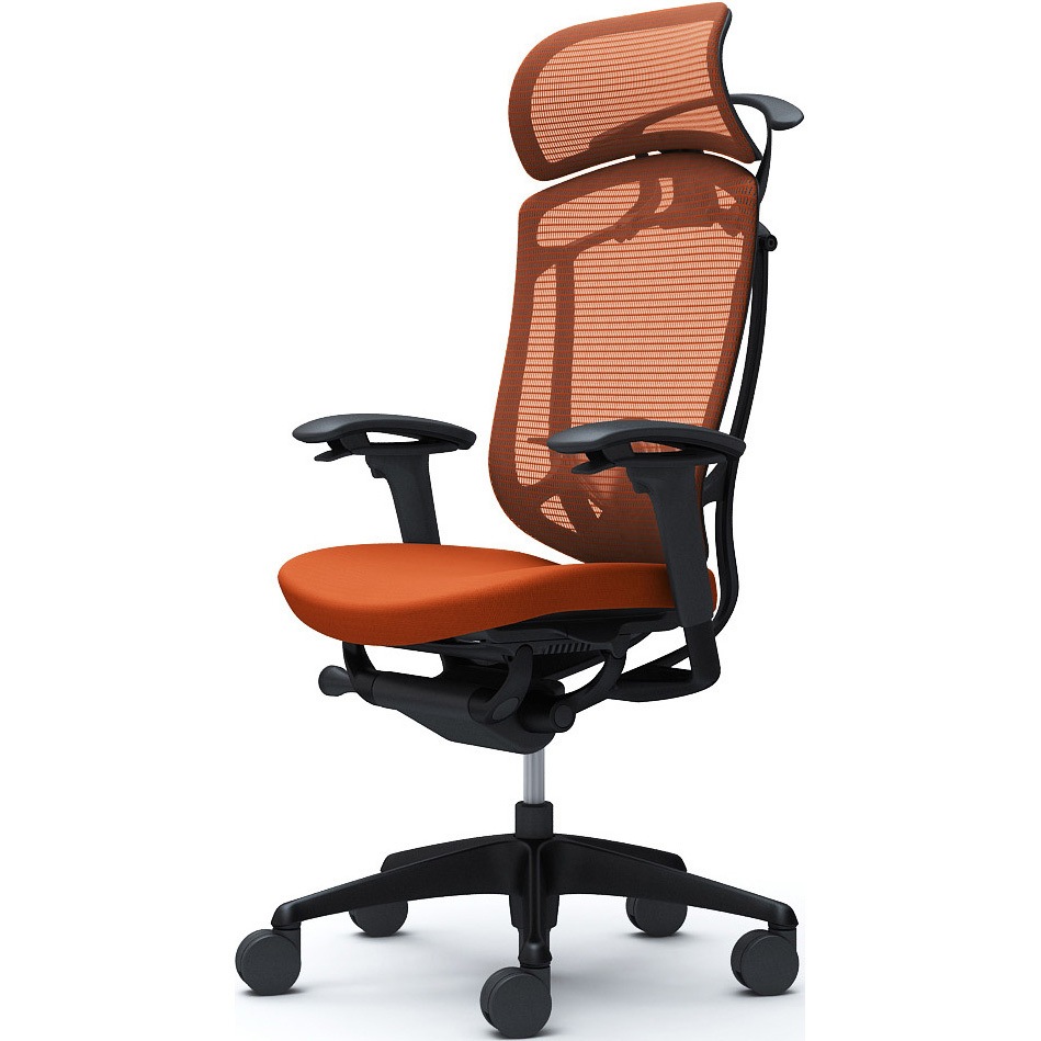 CC88ZS FPD8 コンテッサセコンダ、可動肘、固定ヘッド、座クッション、ハンガー付、ランバー付、ブラックB、ブラック、脚ブラック、ウレタン 1脚 オカムラ(岡村製作所) 【通販モノタロウ】