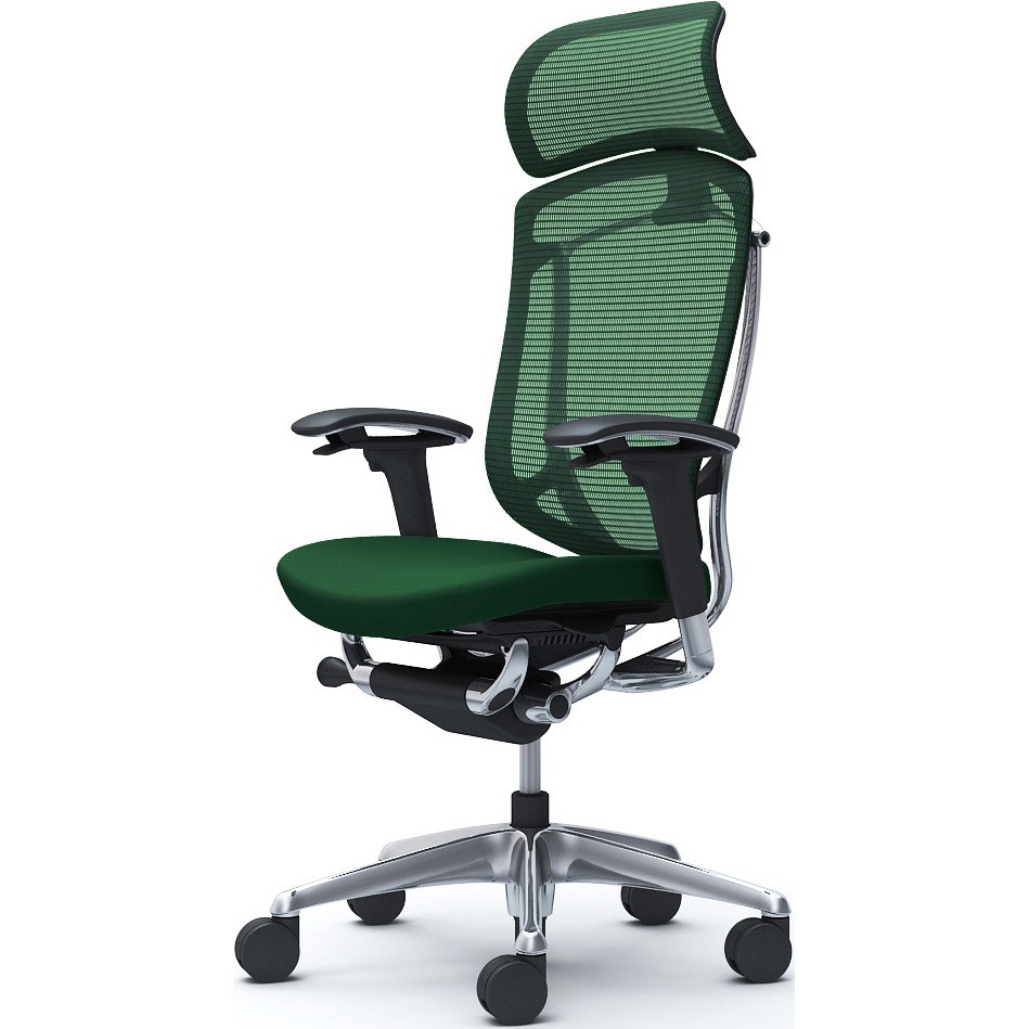 CC87XR FPD5 コンテッサセコンダ、可動肘、固定ヘッド、座クッション、ハンガー無、ランバー無、ブラックB、ポリッシュ、脚ポリッシュ、ウレタン 1脚 オカムラ(岡村製作所) 【通販モノタロウ】