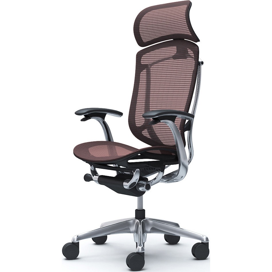 CC45XR FPG8 コンテッサセコンダ、固定肘、固定ヘッド、座メッシュ、ハンガー無、ランバー無、ブラックB、ポリッシュ、脚ポリッシュ、ウレタン 1脚 オカムラ(岡村製作所) 【通販モノタロウ】