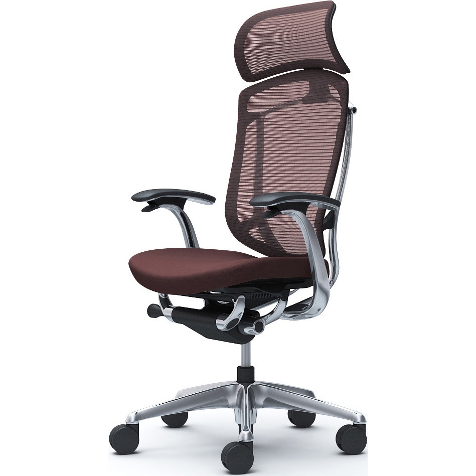 CC47XR FPC8 コンテッサセコンダ、固定肘、固定ヘッド、座クッション、ハンガー無、ランバー無、ブラックB、ポリッシュ、脚ポリッシュ、ウレタン 1脚 オカムラ(岡村製作所) 【通販モノタロウ】 109,890円