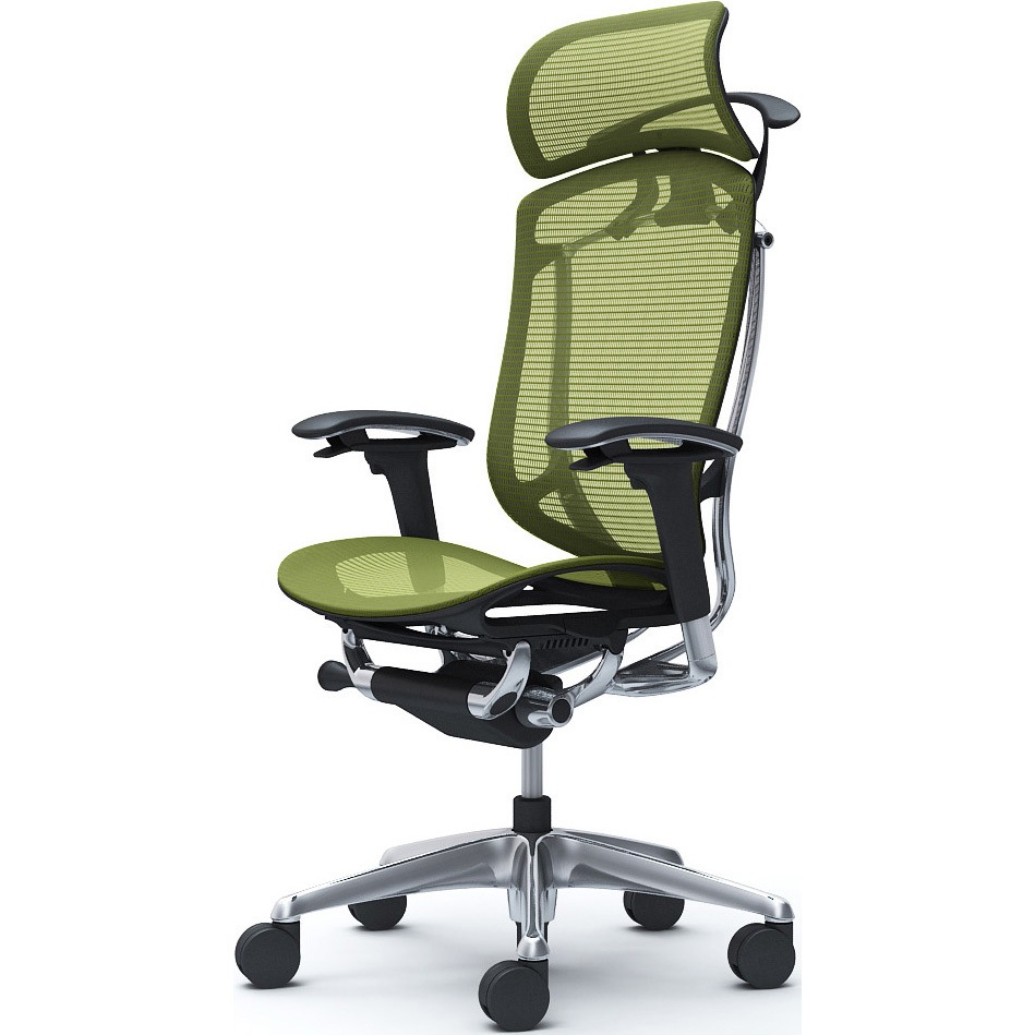 CC86XR FPG5 コンテッサセコンダ、可動肘、固定ヘッド、座メッシュ、ハンガー付、ランバー無、ブラックB、ポリッシュ、脚ポリッシュ、ウレタン 1脚 オカムラ(岡村製作所) 【通販モノタロウ】