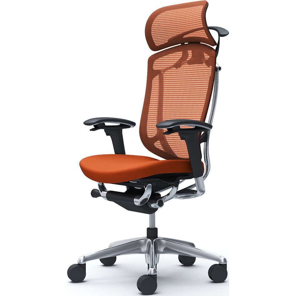 CC88XR FPD8 コンテッサセコンダ、可動肘、固定ヘッド、座クッション、ハンガー付、ランバー無、ブラックB、ポリッシュ、脚ポリッシュ、ウレタン 1脚 オカムラ(岡村製作所) 【通販モノタロウ】