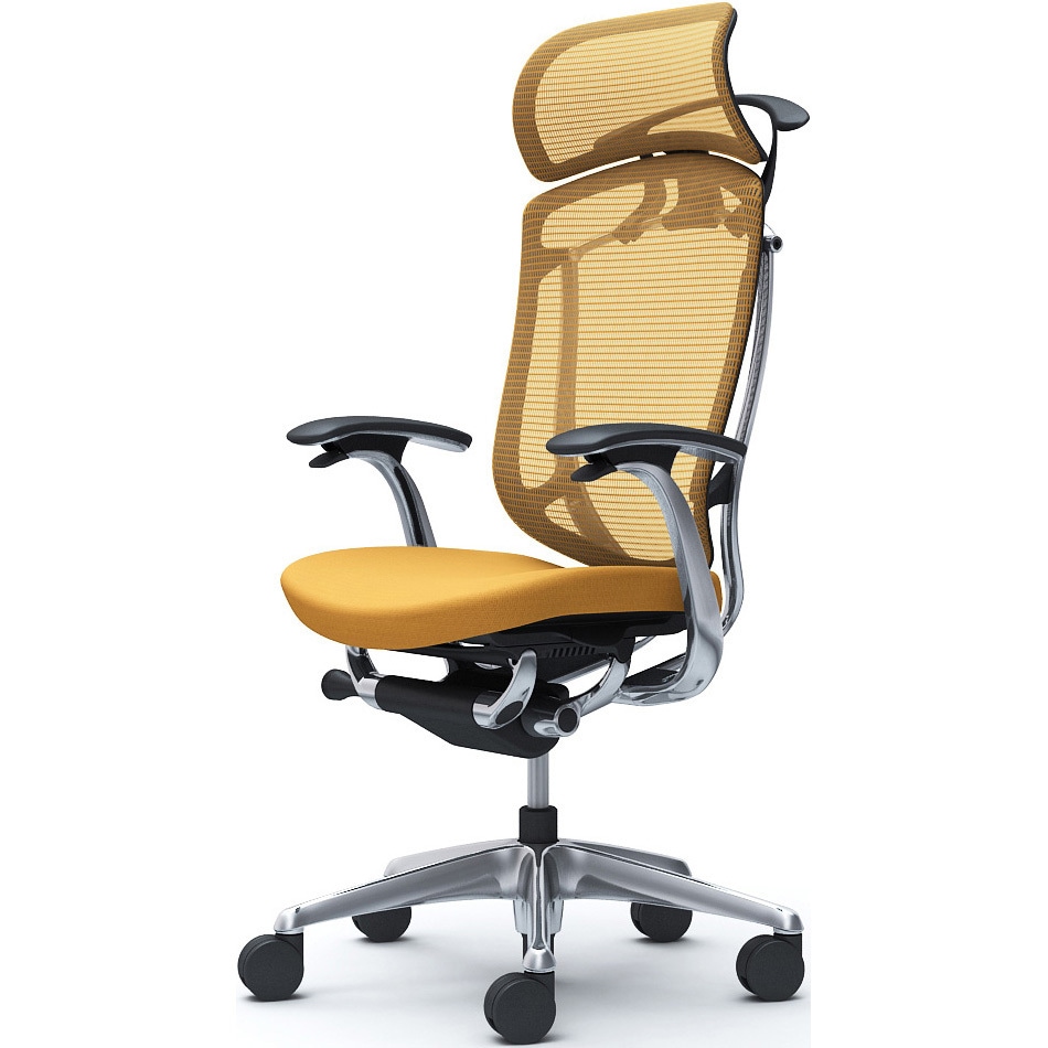 CC48XR FPD9 コンテッサセコンダ、固定肘、固定ヘッド、座クッション、ハンガー付、ランバー無、ブラックB、ポリッシュ、脚ポリッシュ、ウレタン 1脚 オカムラ(岡村製作所) 【通販モノタロウ】