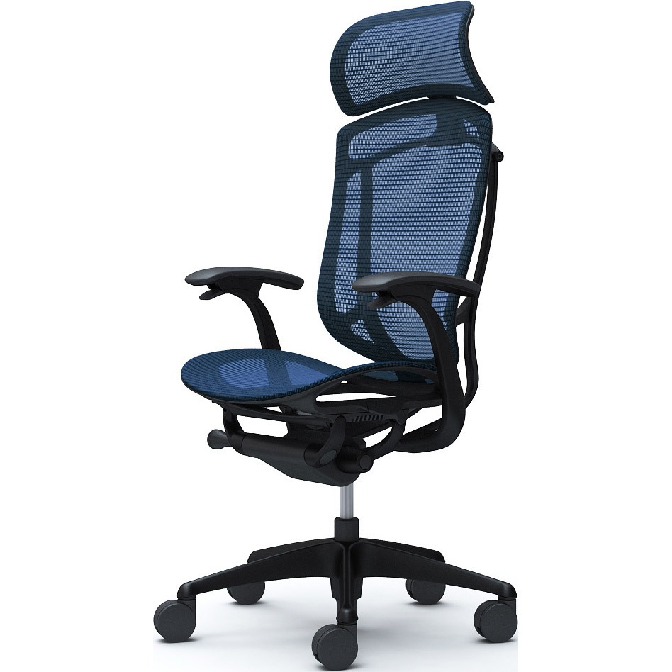 CC45ZR FPG4 コンテッサセコンダ、固定肘、固定ヘッド、座メッシュ、ハンガー無、ランバー無、ブラックB、ブラック、脚ブラック、ウレタン 1脚 オカムラ(岡村製作所) 【通販モノタロウ】