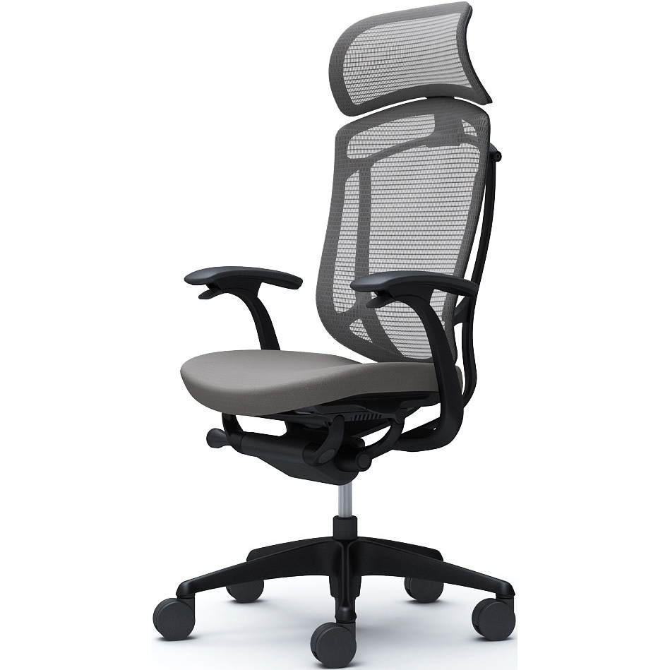 CC47ZR FPD2 コンテッサセコンダ、固定肘、固定ヘッド、座クッション、ハンガー無、ランバー無、ブラックB、ブラック、脚ブラック、ウレタン 1脚 オカムラ(岡村製作所) 【通販モノタロウ】