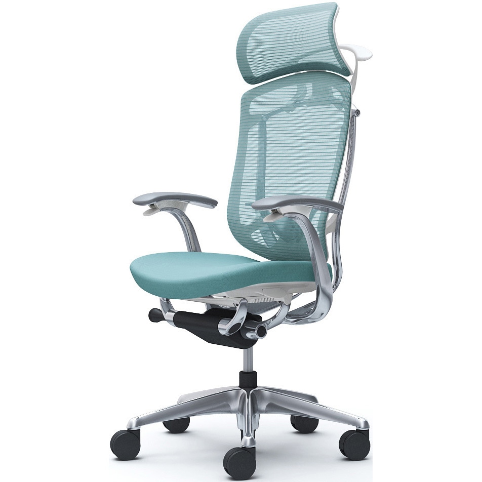 CC48XZ FPC6 コンテッサセコンダ、固定肘、固定ヘッド、座クッション、ハンガー付、ランバー付、ホワイトB、ポリッシュ、脚ポリッシュ、ウレタン 1脚 オカムラ(岡村製作所) 【通販モノタロウ】 114,900円