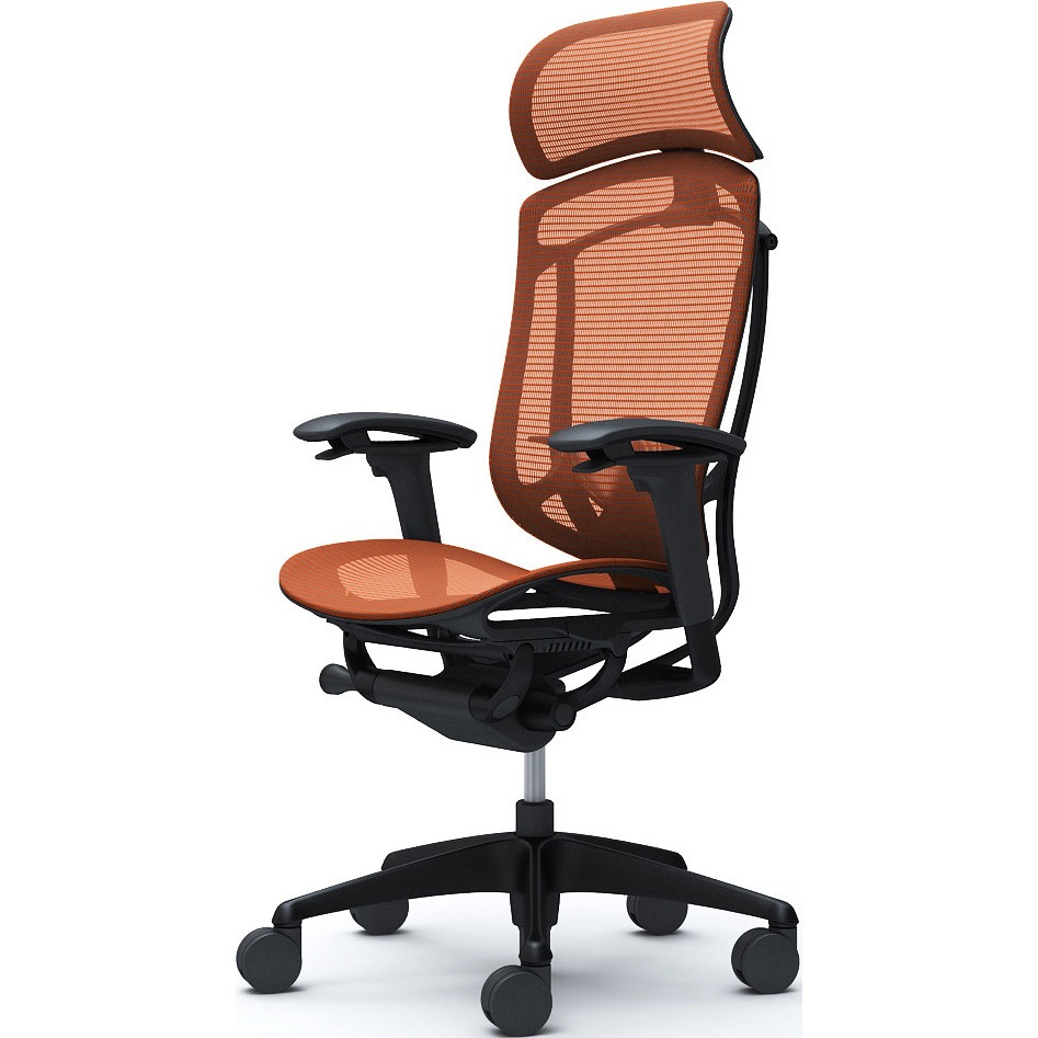 CC85ZS FPH8 コンテッサセコンダ、可動肘、固定ヘッド、座メッシュ、ハンガー無、ランバー付、ブラックB、ブラック、脚ブラック、ウレタン 1脚 オカムラ(岡村製作所) 【通販モノタロウ】