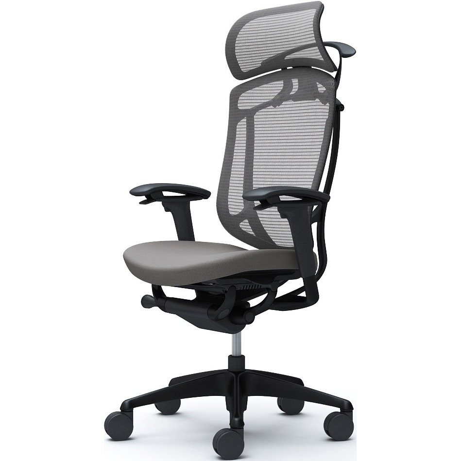 CC88ZR FPD2 コンテッサセコンダ、可動肘、固定ヘッド、座クッション、ハンガー付、ランバー無、ブラックB、ブラック、脚ブラック、ウレタン 1脚 オカムラ(岡村製作所) 【通販モノタロウ】