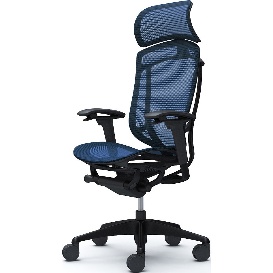 CC85ZR FPG4 コンテッサセコンダ、可動肘、固定ヘッド、座メッシュ、ハンガー無、ランバー無、ブラックB、ブラック、脚ブラック、ウレタン 1脚 オカムラ(岡村製作所) 【通販モノタロウ】