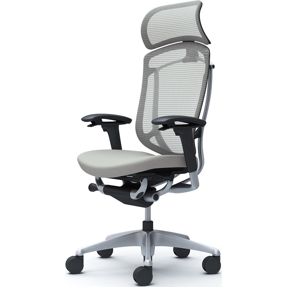 CC87YR FPC3 コンテッサセコンダ、可動肘、固定ヘッド、座クッション、ハンガー無、ランバー無、ブラックB、シルバー、脚シルバー、ウレタン 1脚 オカムラ(岡村製作所) 【通販モノタロウ】 109,890円